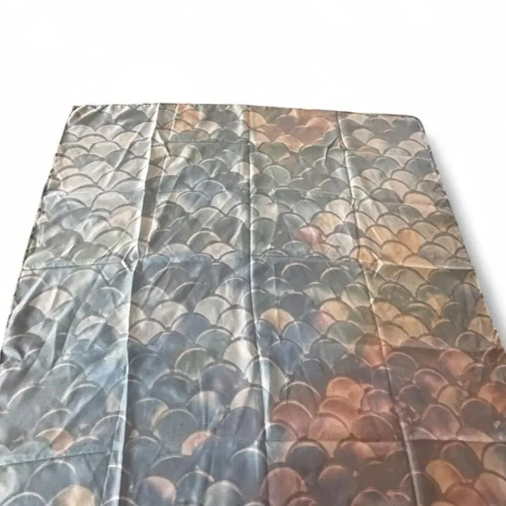 Whimsical Mermaid Scale Satin Square Scarf Head Wrap